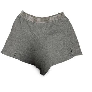 Victoria's Secret Gray Cotton Lounge Shorts with Branded Waistband